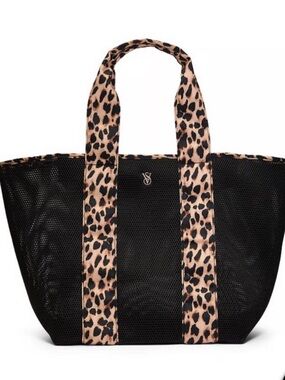 NWT Victoria’s Secret Leopard Mesh Tote Bag